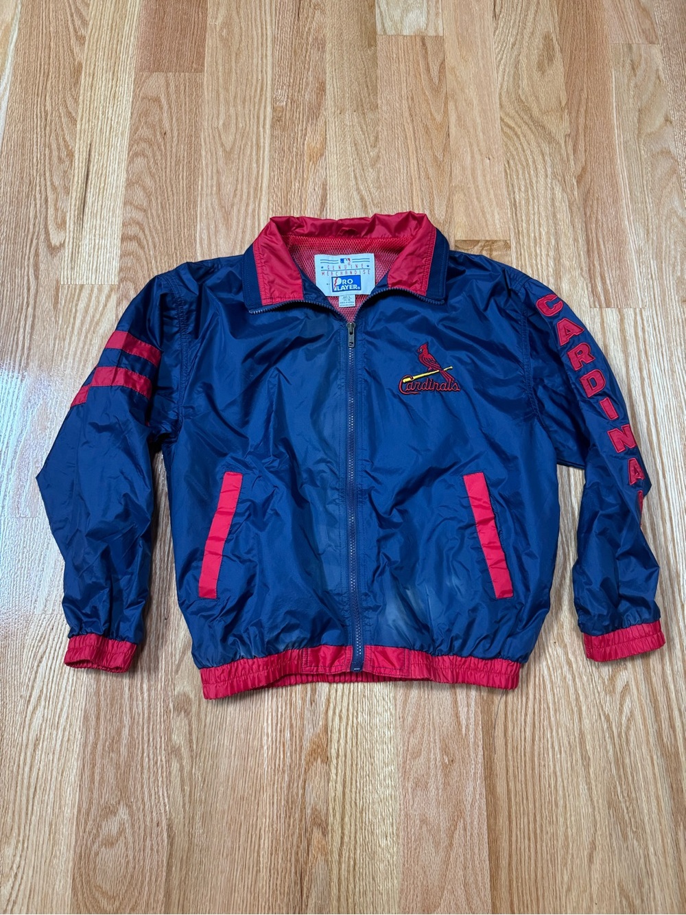 Vintage St. Louis Cardinals MLB Jacket Pro Player Windbreaker Size Boys 14-16